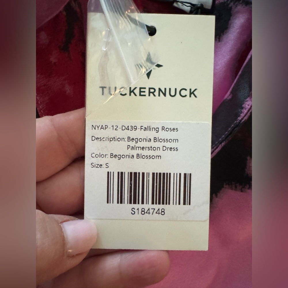 Tuckernuck Cerise Blossom Jacquard Palmerston Dress Size Small NWT - Picture 7 of 8